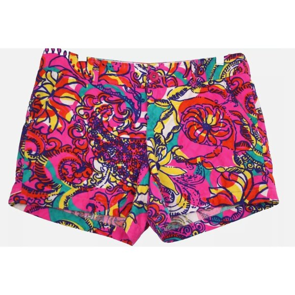 LILLY PULITZER Callahan Shorts Pink 100% Cotton - Picture 1 of 15